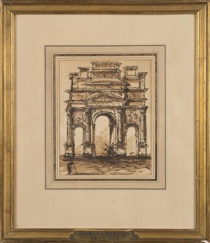 Ecole française du 18ème L'arc de Marius...
