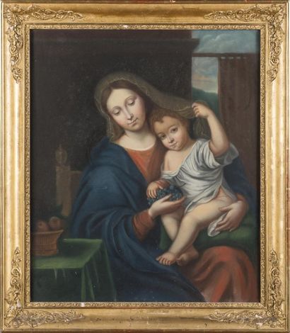 D'après Pierre MIGNARD. 19ème siècle La Vierge...