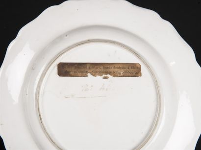 NYMPHEMBURG Paire d'assiettes en porcelaine...