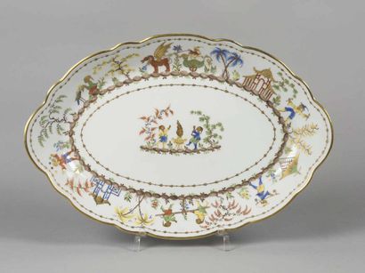 Le TALLEC Soupière ovale en porcelaine et...
