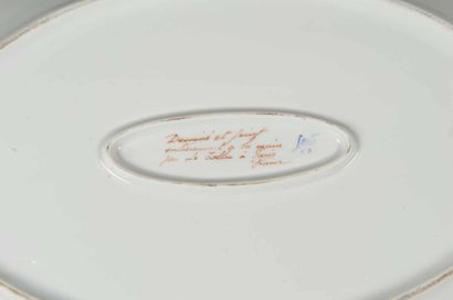 Le TALLEC Soupière ovale en porcelaine et...
