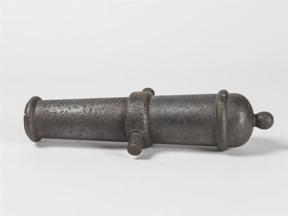 Canon de marine à poudre noir en fonte de...