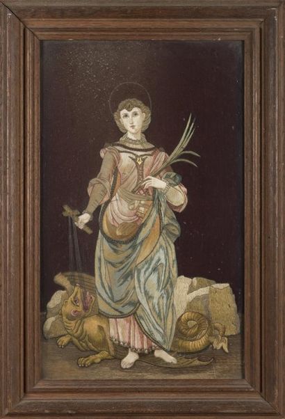 Saine Marthe chassant la tarasque Broderie...