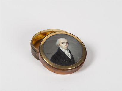 Ferdinand MACHERA (1776 - 1843) Boîte circulaire...