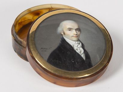 Ferdinand MACHERA (1776 - 1843) Boîte circulaire...