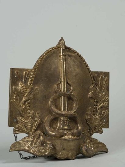 Caducée épreuve en bronze ciselé , vers 1930...