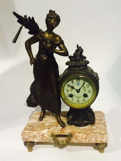 Auguste MOREAU (1855-1919), d'après. Pendule...