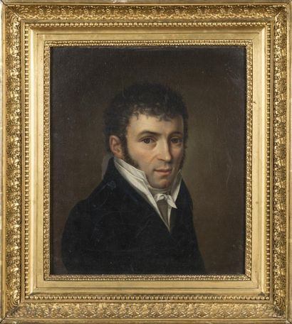 Ecole française 19ème siècle Portrait d'homme...