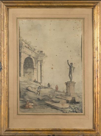 Ecole française du 19ème siècle, Paire de...