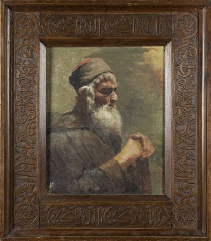 Ecole française vers 1900 le vieux berger...