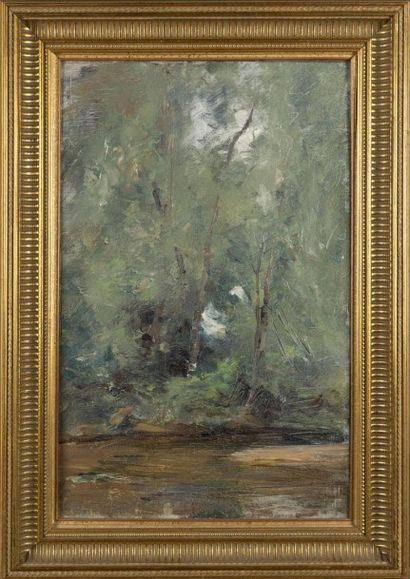Charles DEVILLIE (1850 - 1905) Sous bois...