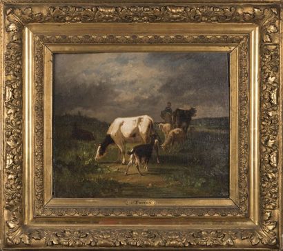 Constant TROYON (1810-1865) Paysage avec...