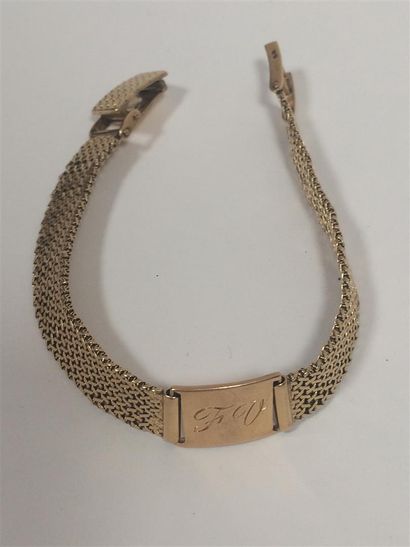 Bracelet de montre en or jaune (750) 18K...