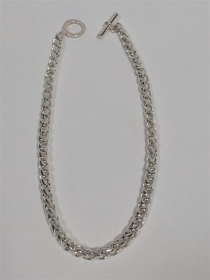 Tour de cou en métal maille palmier