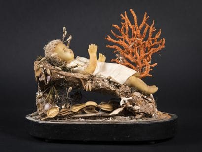 Enfant Jésus en cire dans son globe
Fin 19ème...