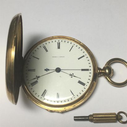 Montre savonnette en or jaune (750) 18K Truilher...
