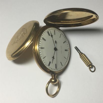 Montre savonnette en or jaune (750) 18K Truilher...