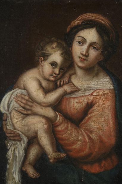 Ecole italienne 18ème siècle
Vierge à l'Enfant...