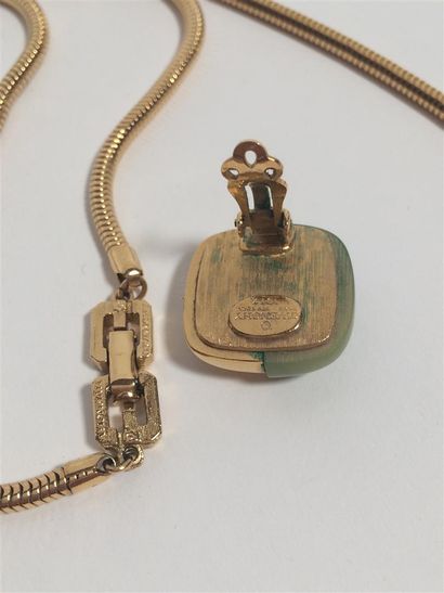 GIVENCHY Chaîne serpent avec pendentif pierre...
