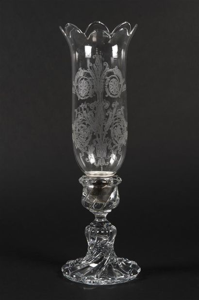 BACARRAT
Photophore en cristal, verre en...