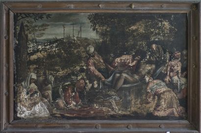 Ecole italienne 17ème siècle
Mise au tombeau
Huile...