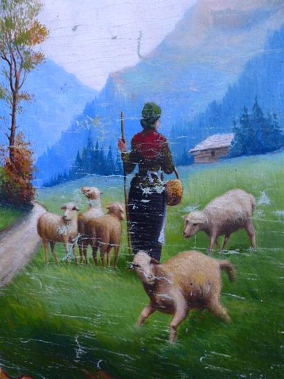 La petite bergere 
Huile sur toile art n...