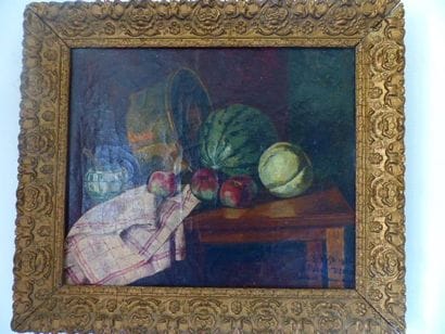 Robert MORO
Nature morte 
Huile sur toile
Signée...