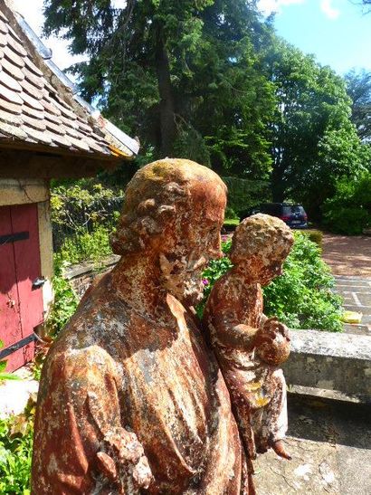 Saint Joseph et l'Enfant 
Sujet en fonte