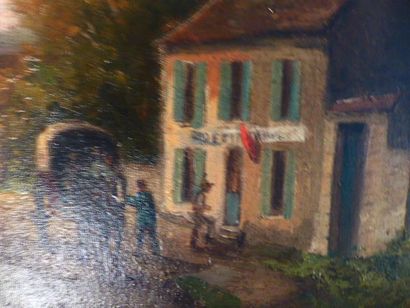 F PERRET
Le débit de tabac
Huile sur toile
Signée...