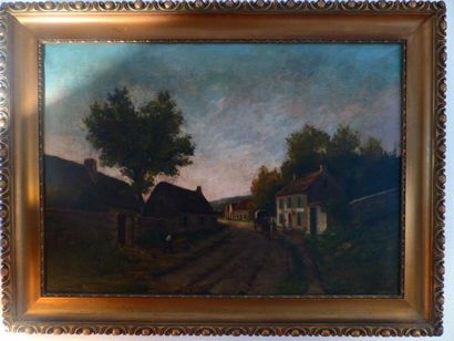 F PERRET
Le débit de tabac
Huile sur toile
Signée...