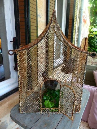 Cage à oiseaux en fer forgé