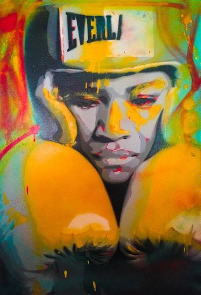 AKORE (1976)
Boxing woman
Stencil, spray...