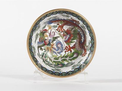 Chine, Coupe sorbet en porcelaine émaillée...