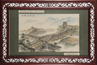 Chine, Peinture sur soie, muraille de chine,...