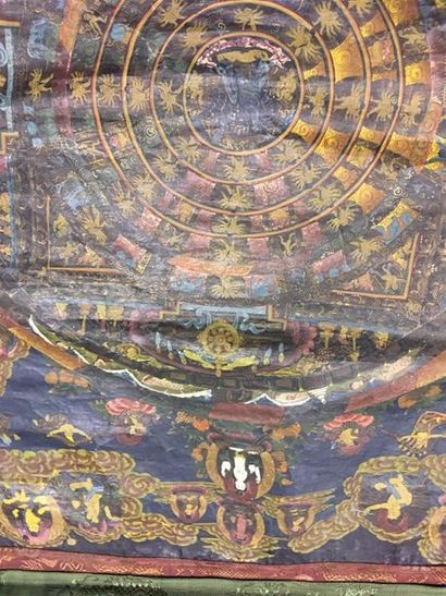 TANKA tibétaine en toile peinte sur fond...
