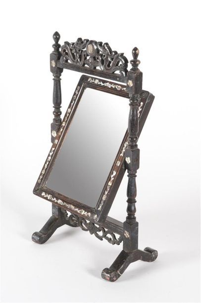 Indochine, Miroir de table en bois de fer,...