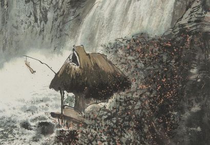 Chine, Paysage
Signé et daté 1859
32 x 32...