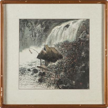 Chine, Paysage
Signé et daté 1859
32 x 32...