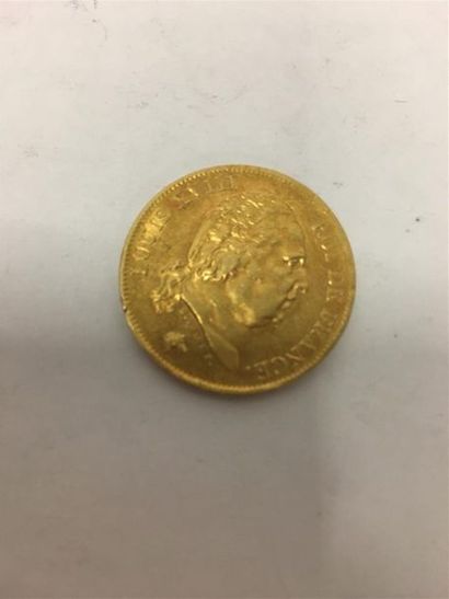 Une pièce de 40 francs or Louis XVIII 18...