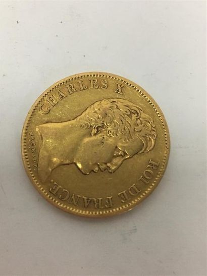 Une pièce de 40 francs or Charles X 1828