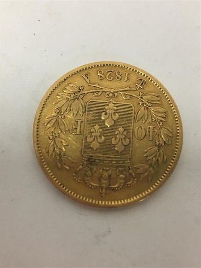 Une pièce de 40 francs or Charles X 1828