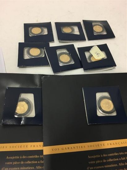 8 pièces d'or de 585/°°°