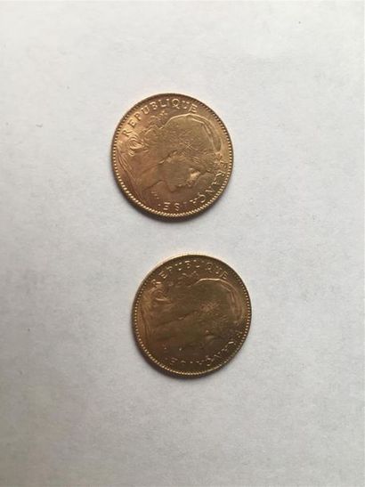 Deux pieces de10 francs or 