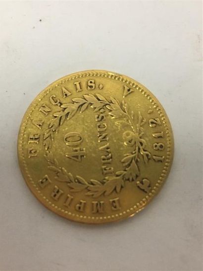 Une pièce de 40 frans or Napoléon