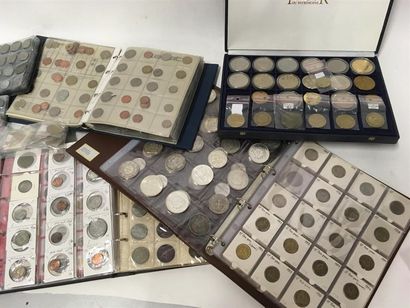 Collection de pièces de monnaies dont 5 francs,...