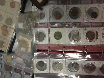 Collection de pièces de monnaies dont 5 francs,...