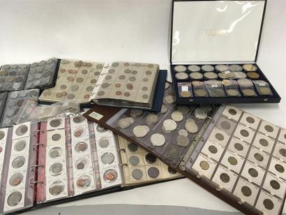 Collection de pièces de monnaies dont 5 francs,...