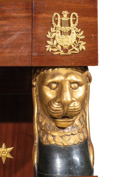 Console d’apparat en acajou et placage d’acajou...