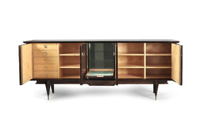 Longue enfilade en placage de macassar et...