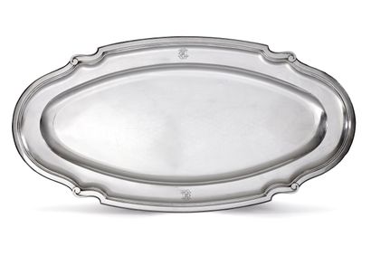 Gustave KELLER. Paris.
Large oval dish in...